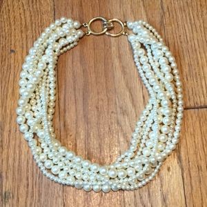 Multi Strand Faux Pearl Necklace